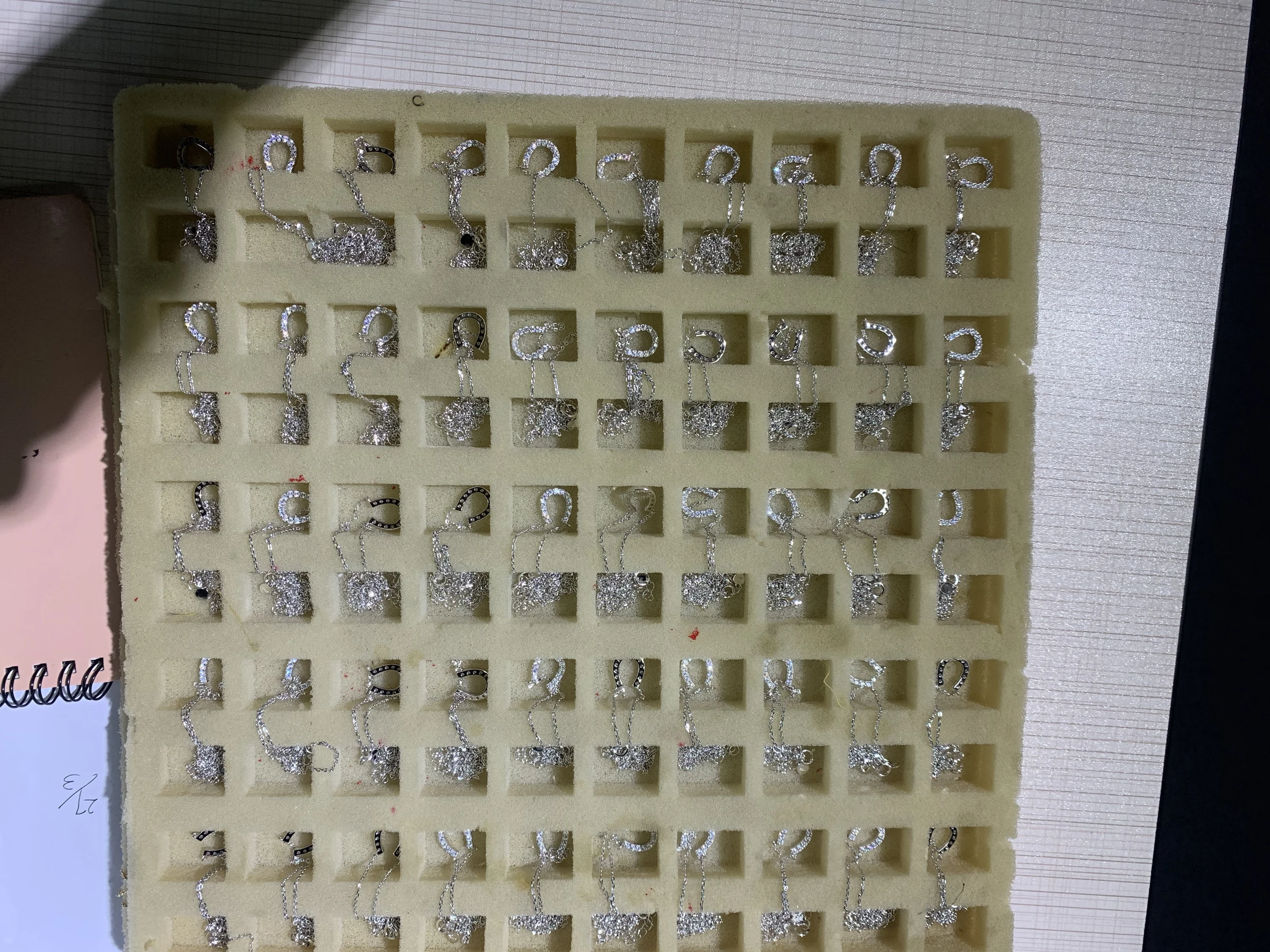 Rose Gold Plated 925 Sterling Silver CZ Equestrian Jewelry Tiny Horseshoe Charm Necklace