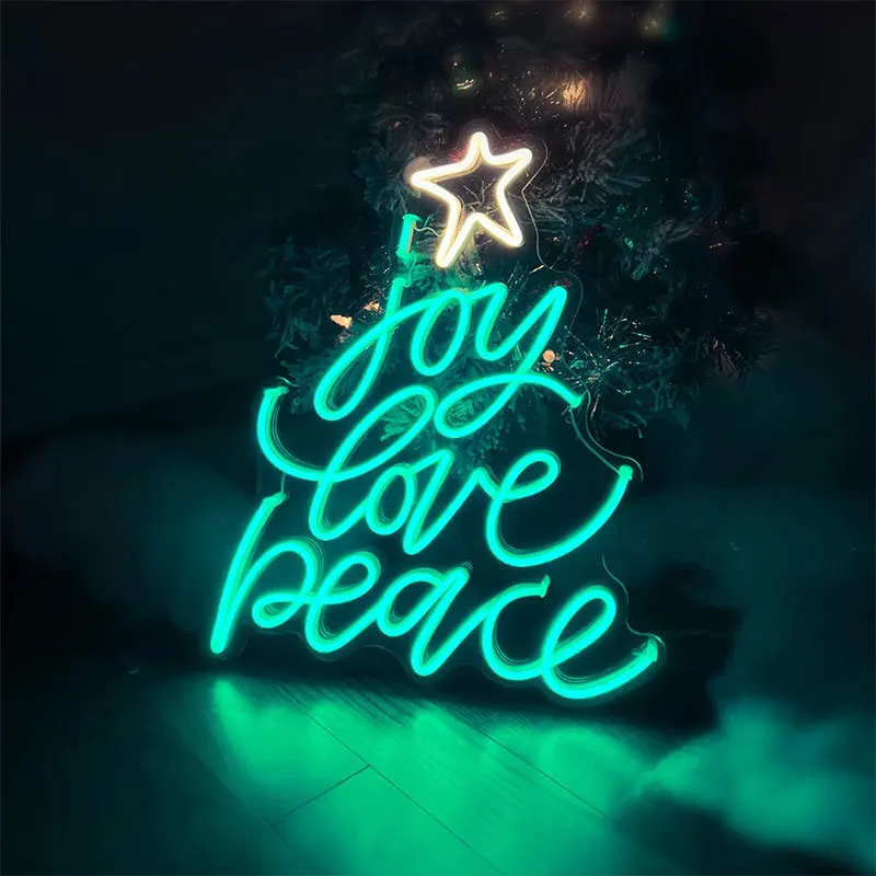Newest Design Customize Acrylic Decorative Light Flex Strip Lighting Custom Christmas Led Neon Sign Light