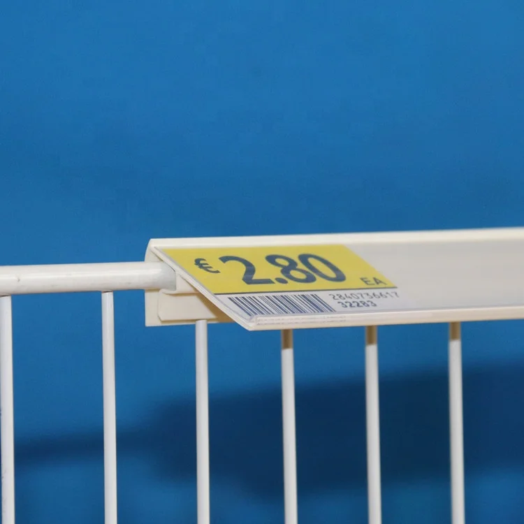 Snap On Clear Plastic Data Strip Price Tag Display Label  Holder for Supermarket Stacking Basket Trending Now
