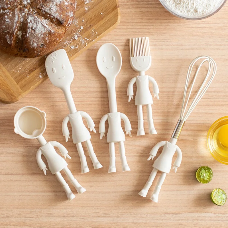 Silicone Baking Tools 5/6 PCS Human Shaped Kids Cute Stand Up Kitchenware Kitchen Gadgets Utensils