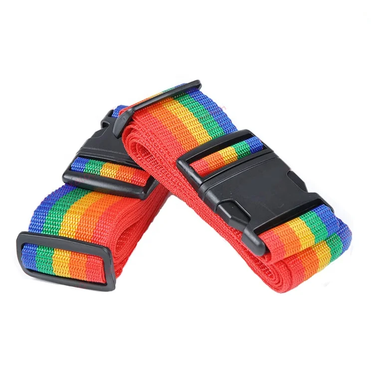 Cargo Strapping Belt With Plastic Buckle For Suitcase,Heavy Duty Extra Long Cross Luggage Strap - Suitcase Travel Belt