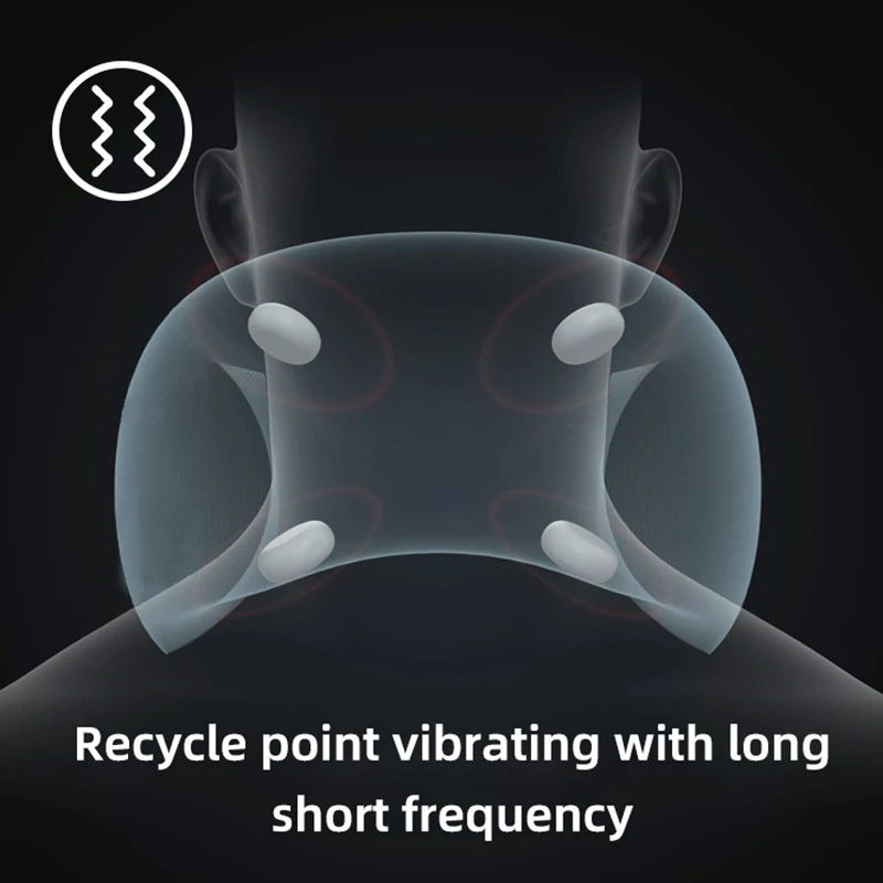 Cervical Support Pillow Deep Tissue Vibrating U Shape Neck Massager with Large Area Heating Therapy for Office Home Travel Use