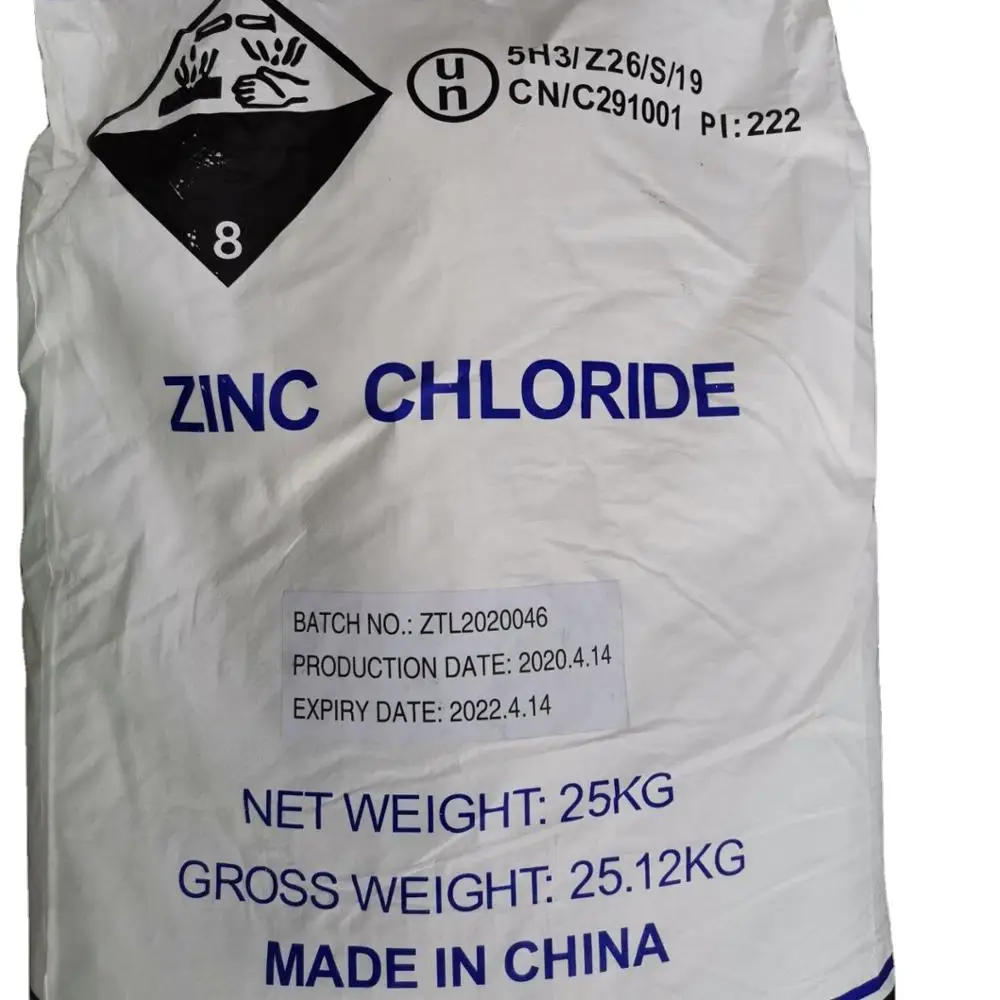 Конкурентоспособная цена, минимум 98% хлорид цинка от производителя