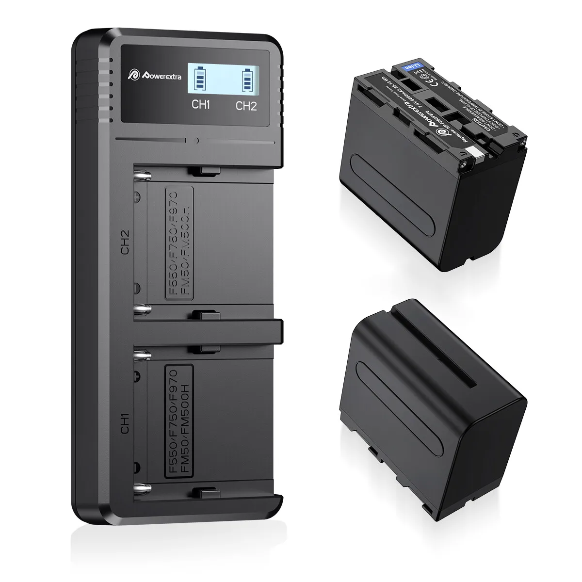 Powerextra Лидер продаж замена NP-F970 цифровой аккумулятор для Sony NP-F930 NP-F950
