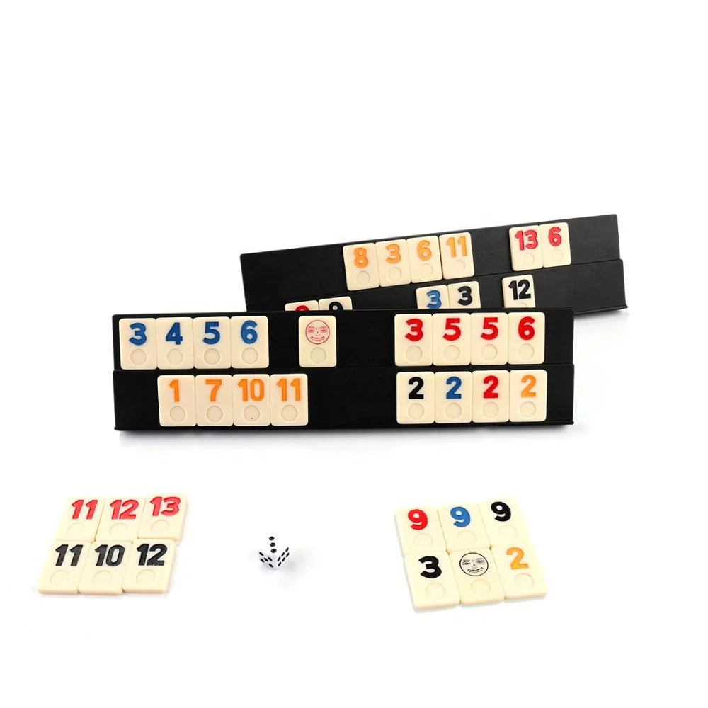 Роскошный высококачественный игровой набор Rummy с деревянными стойками в алюминиевом корпусе