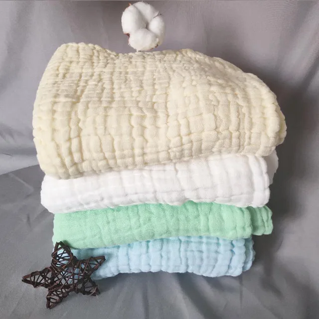 Hot Sale Muslin Baby High Quality Soft Woven Wearable Pure New Baby Blanket Thick Linen Cotton Soft Swaddle Blankets