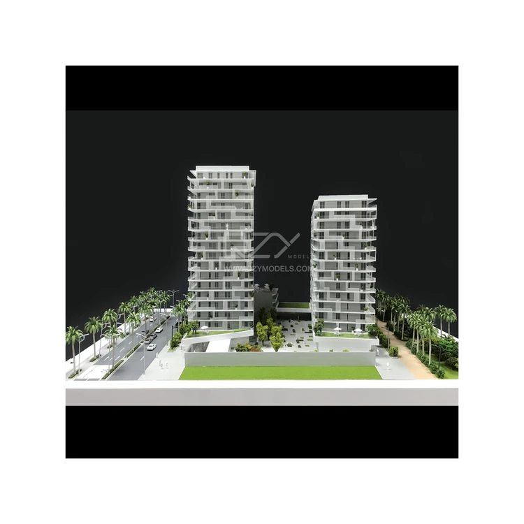 Durable 1:150 Showroom Architectural Model For MW 76-1 Project Realistic Style Model With 4000K Worm White