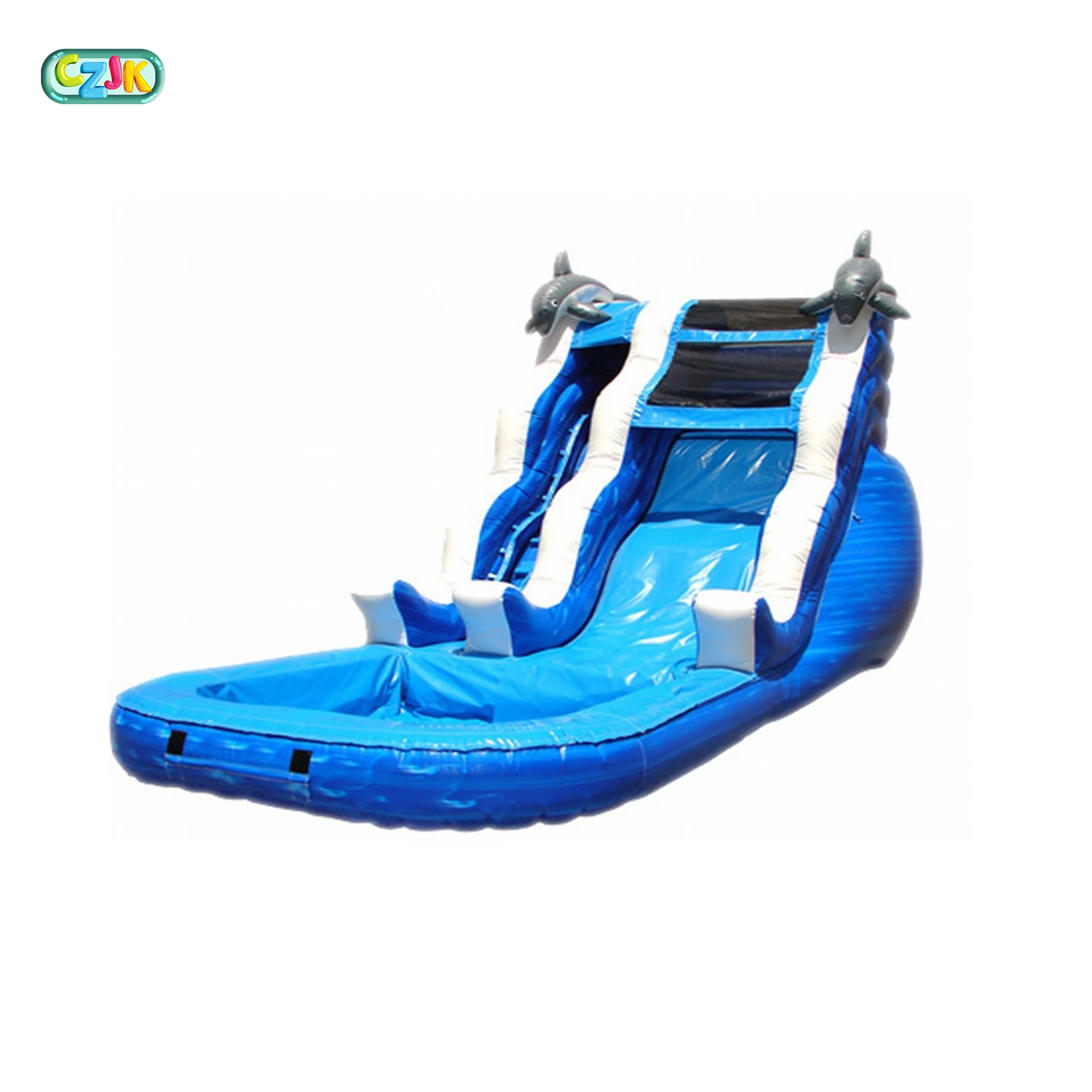 20ft doctor playground inflatable dolphin double water slide for sale