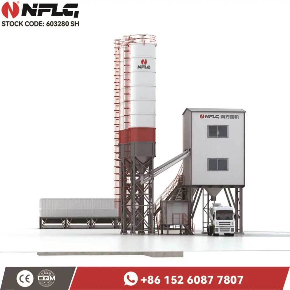Engineering & Construction Machinery Hzs120 Fixed Concrete Batching Plant