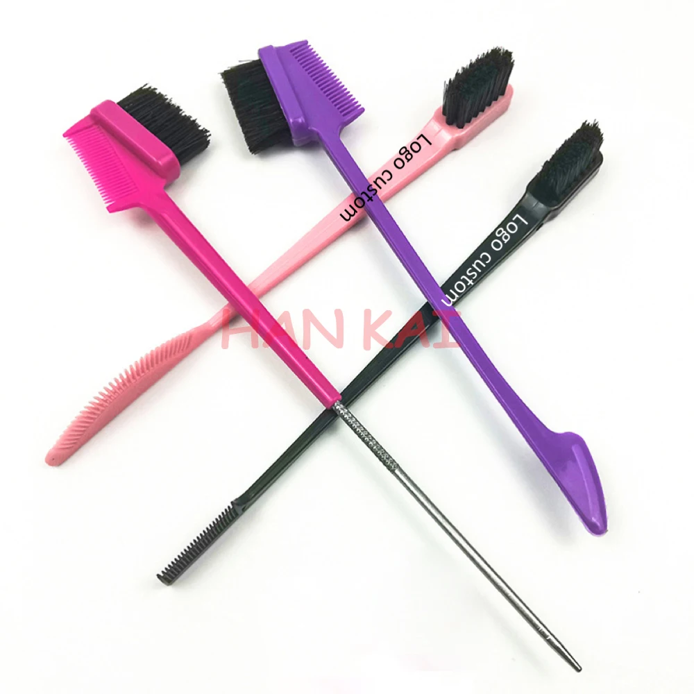 Wholesale Cheap Bulk Hair Style Comb Brush Tools Edge Control Brush 3 in 1 Edge Brush