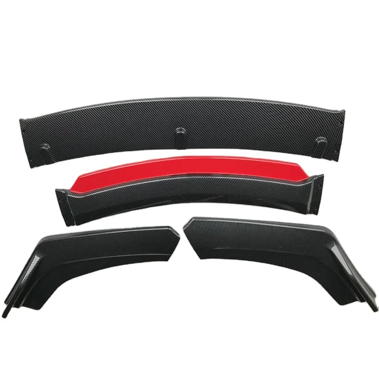 Автомобильные детали ABS износостойкая Противоударная яркая черная трехсекционная Передняя Лопата передний бампер Защитная губа