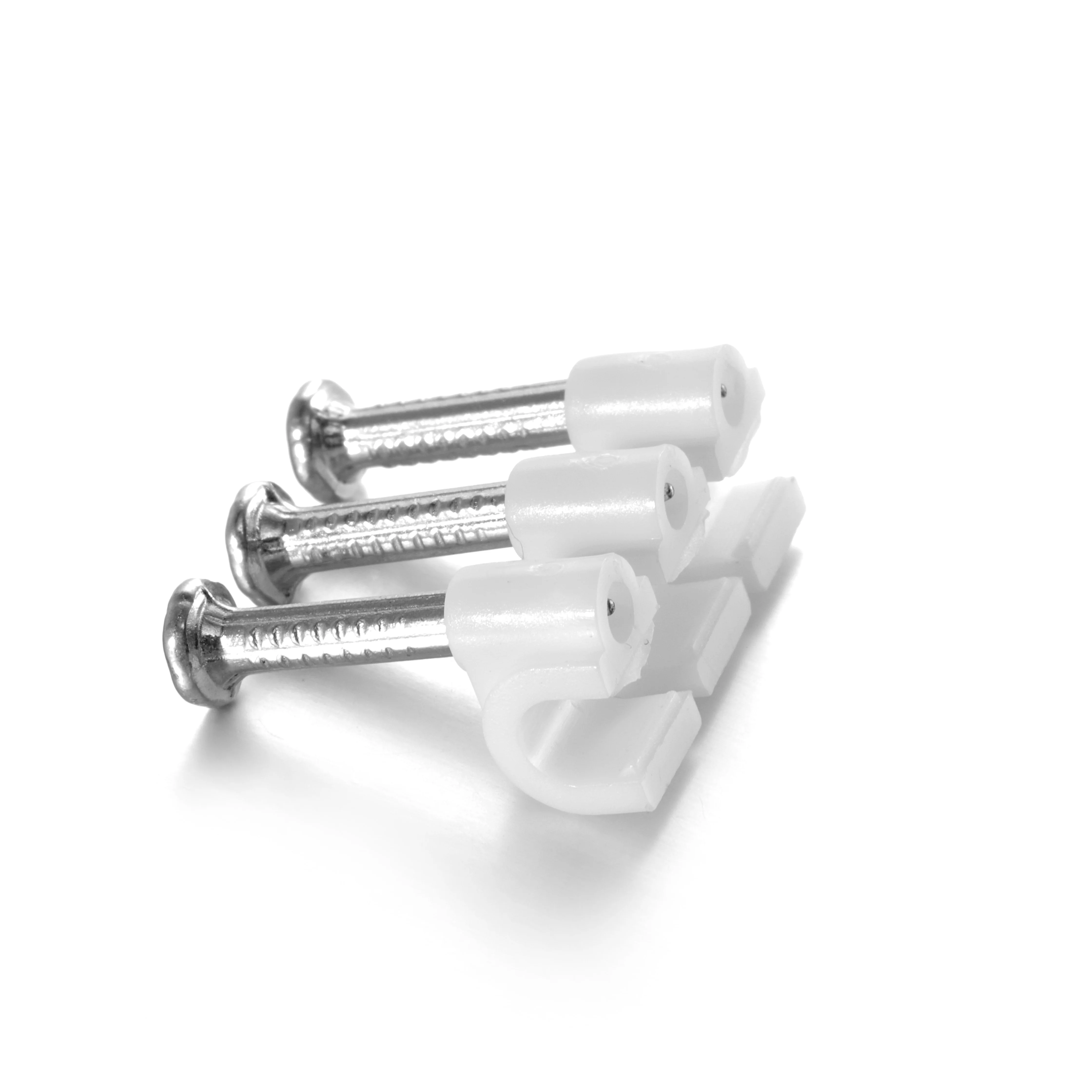 cable clips for twin flat cables ,with concrete nails ,round type 4mm-16mm