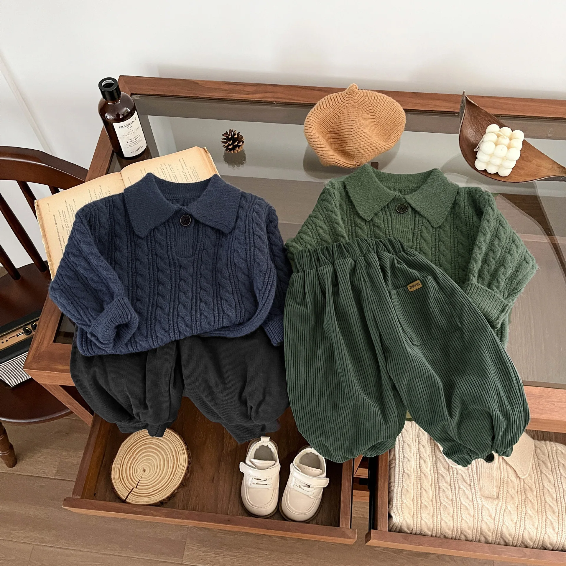 Korean Style New Fashionable Autumn PULLOVER for Boys Girls Winter Polo Knitwear Tops for Baby Versatile Casual for Children