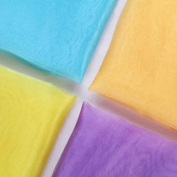 classic shiny fat organza for dress