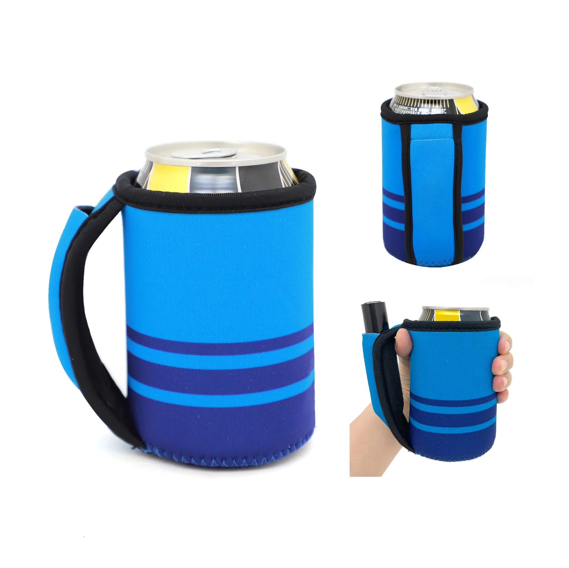 Neoprene Can Cooler holder ,custom open cell foam Can Koozy dye sublimation