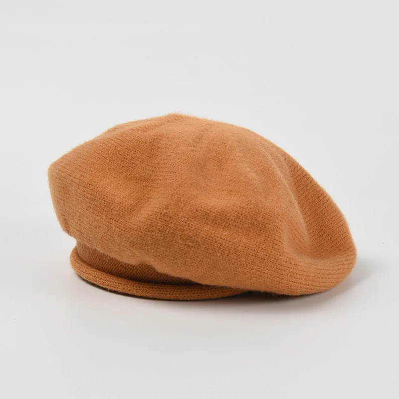 Fashion Felt Knitted Beret Hat Women Cap Female Ladies Beanie Beret Girls for Spring and Autumn