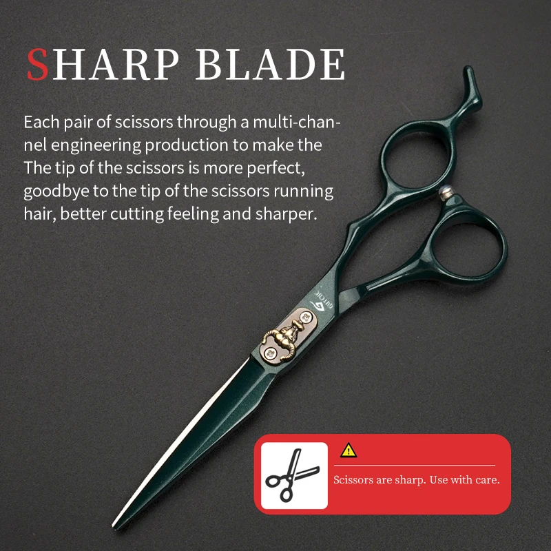 Professional stainless steel hair scissors  Accept customized logos Barber thinning shears