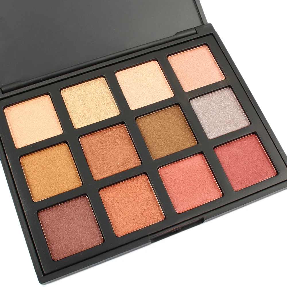OEM Factory Overstock 12 Color Beauty Cosmetics Create Your Own Brand Makeup Eyeshadow Palette