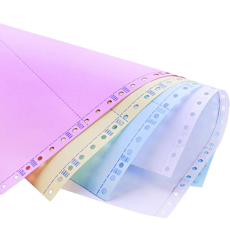 Wholesale 6 Ply 2 Equal Sections Perforated Edge Computer Paper For Invoices Receipts