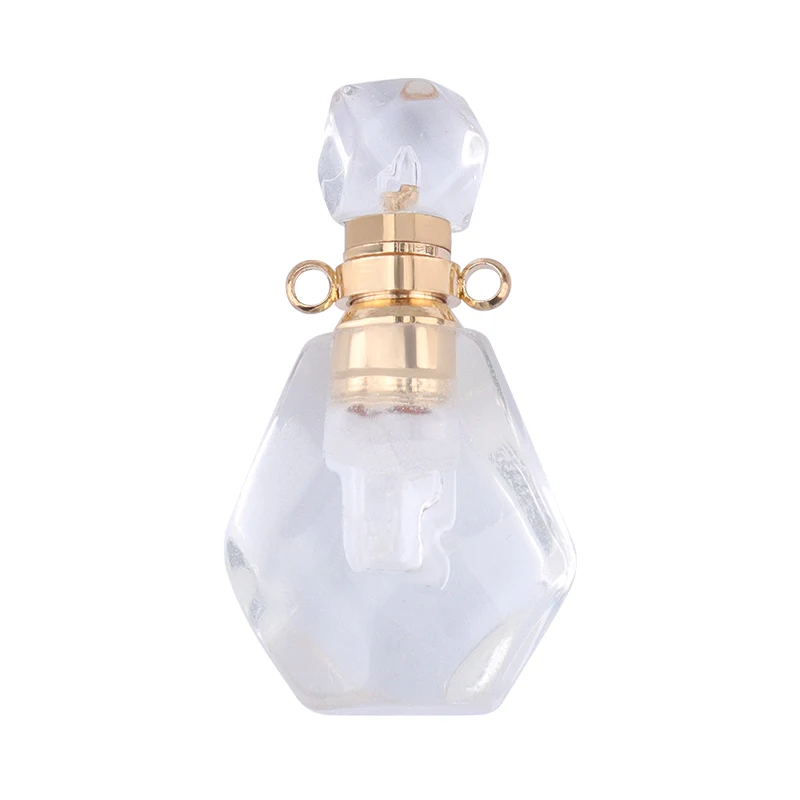 Amazon Hot Sale Natural Healing Stone Essential Oil Diffuser Perfume Bottle Pendant Necklace Jewelry