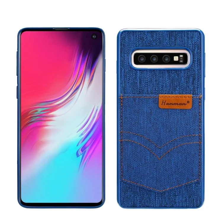 Модная Джинсовая задняя крышка для мобильного телефона с отделением для кредитных карт, чехол из ТПУ для Samsung Galaxy S10 с противоударным бумажником
