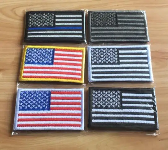 Высококачественные нашивки с вышивкой, нашивки с американским флагом, индивидуальная вышивка, нашивка для одежды