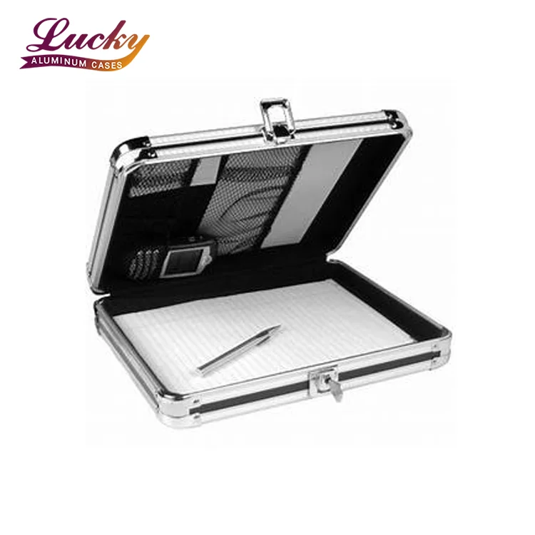 Professional aluminum case large capacity aluminum attache case classic aluminum briefcase for laptop and documents