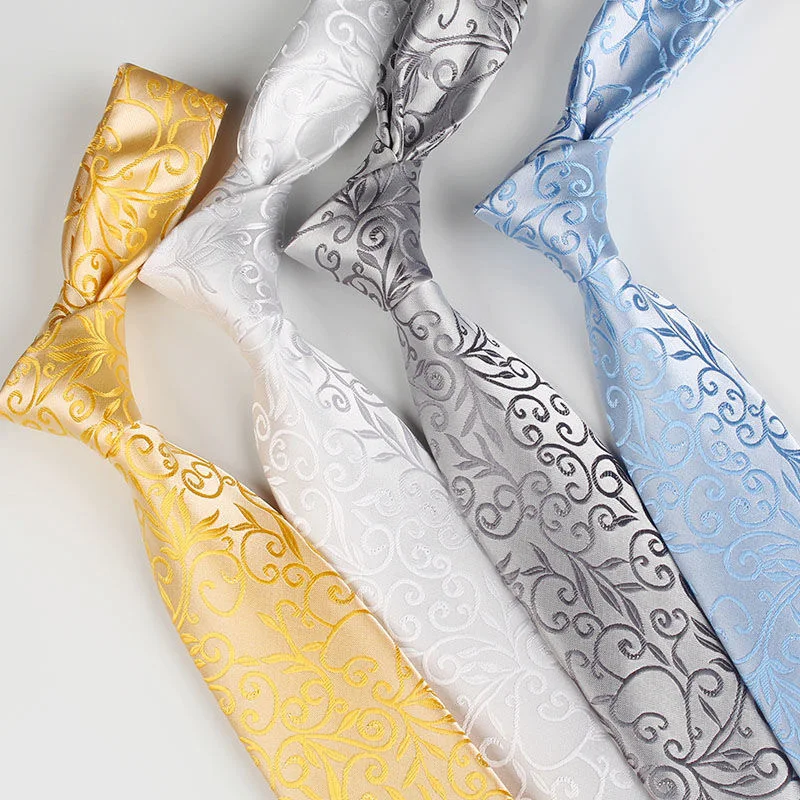 Заводская цена, галстук для мужчин, галстук 8 см, галстук из полиэстера, узкий Королевский синий золотой галстук для вечеринки, модные галстуки