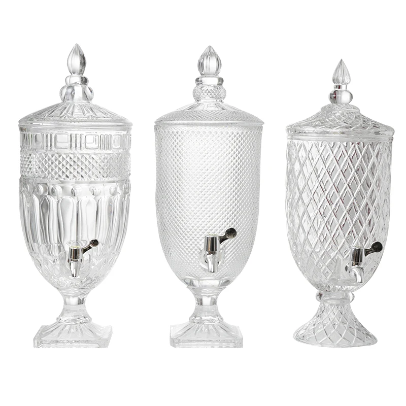 
Wholesale Customized Multiple styles available Restaurant 4.5L Glass Beverage DispenserJar With Tap 