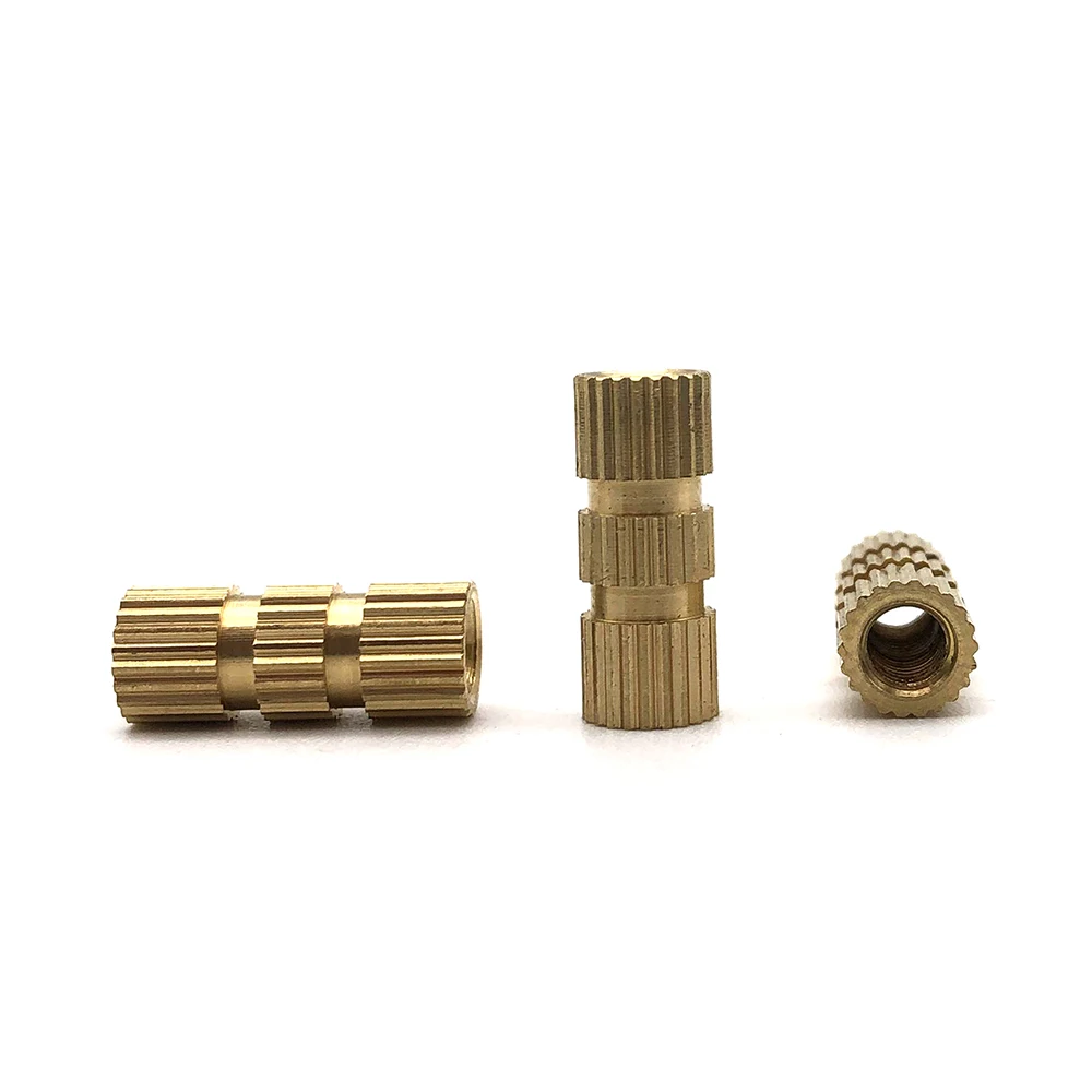 Manufacturing vendor m5 m6 m7 thread insert brass insert nuts threaded insert bushing knurled nut