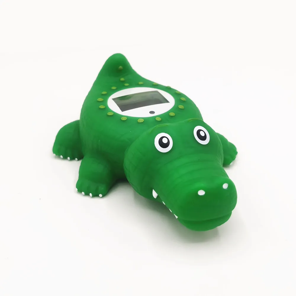 Wholesale Crocodile Animal Shape Cute Infant PVC Baby Bath Toy Safety Water Temperature Tester Floating Baby Bath Thermometer