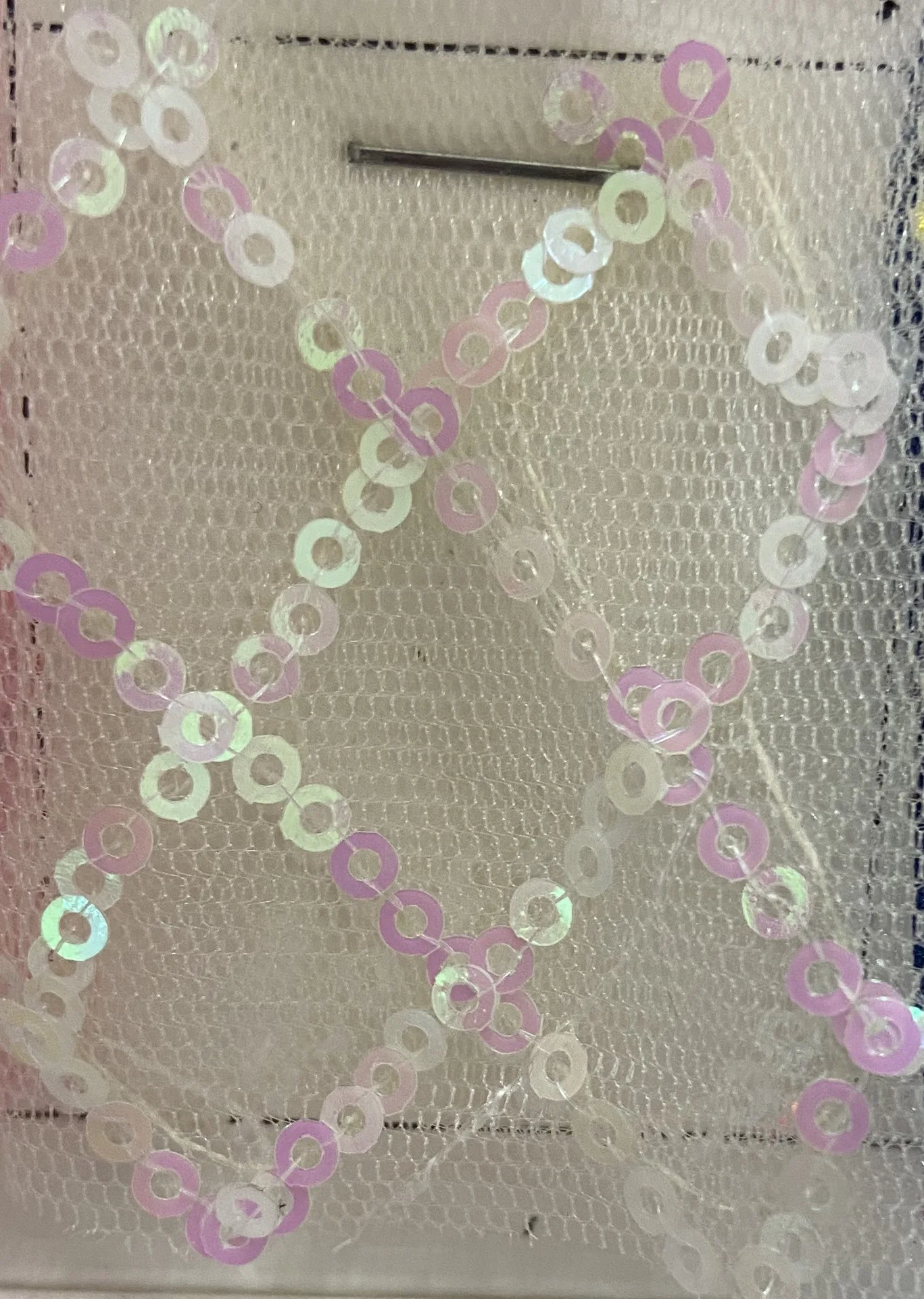 Wholesale Bridal Gown Wedding Party Dress Cloth 3mm Iridescent Sequin Plaid Tulle Lace Crochet Fishnet Fabric