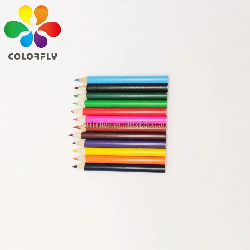 Mini Wood Colored Pencils 12 Colors School Colored Pencils For Kids