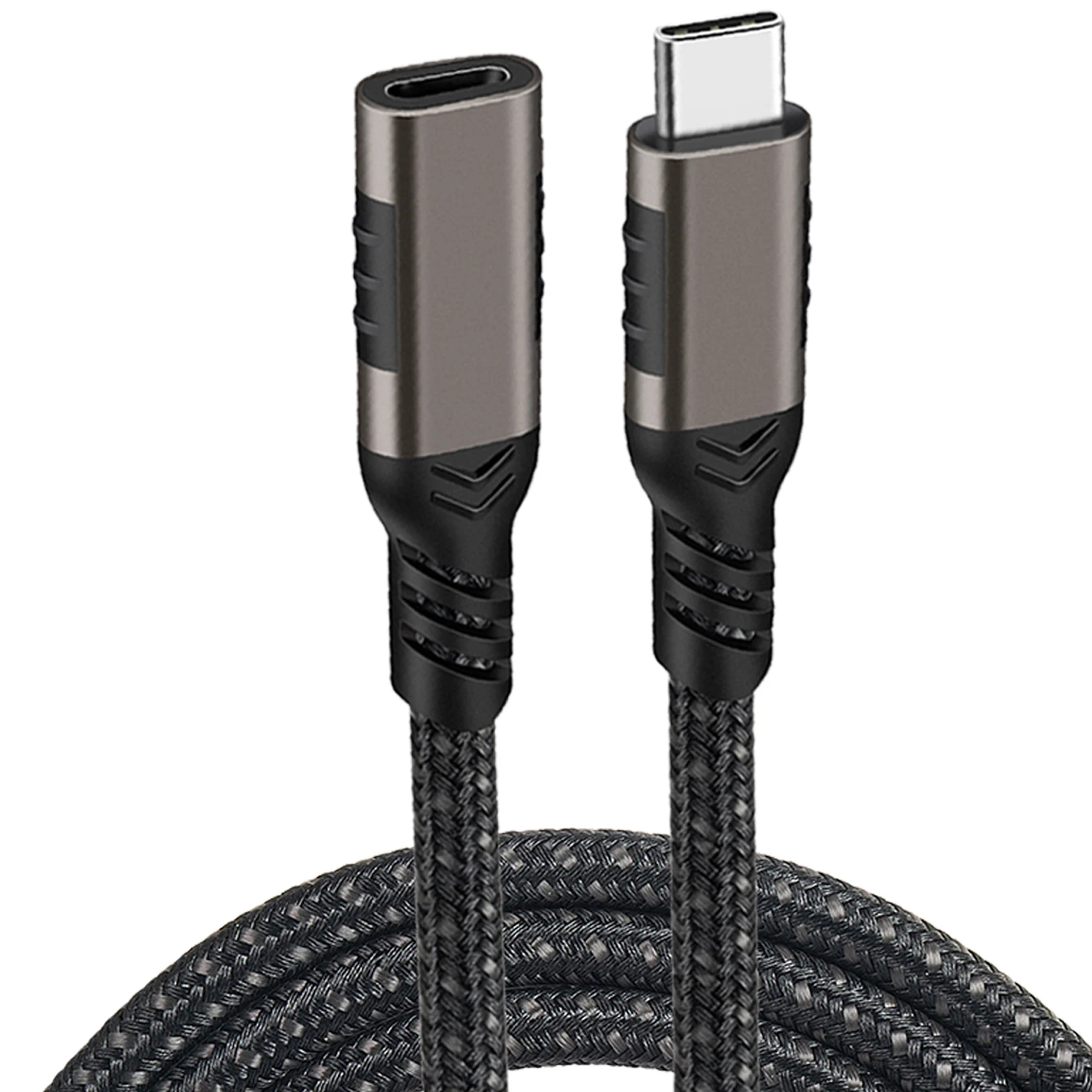 High Speed USB3.2 Gen2 Braided Extension Cable 10Gbps USB C Type C Male to Female Extension Cable 4K 60Hz Video Extender Cord