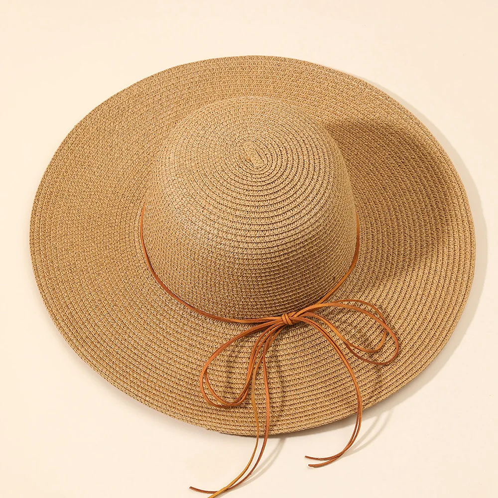 Women Straw 2024  Hats Beach   Grass Adults Natural Custom Logo Sun Visor  Paper Outdoor Women Straw Wholesale Hat