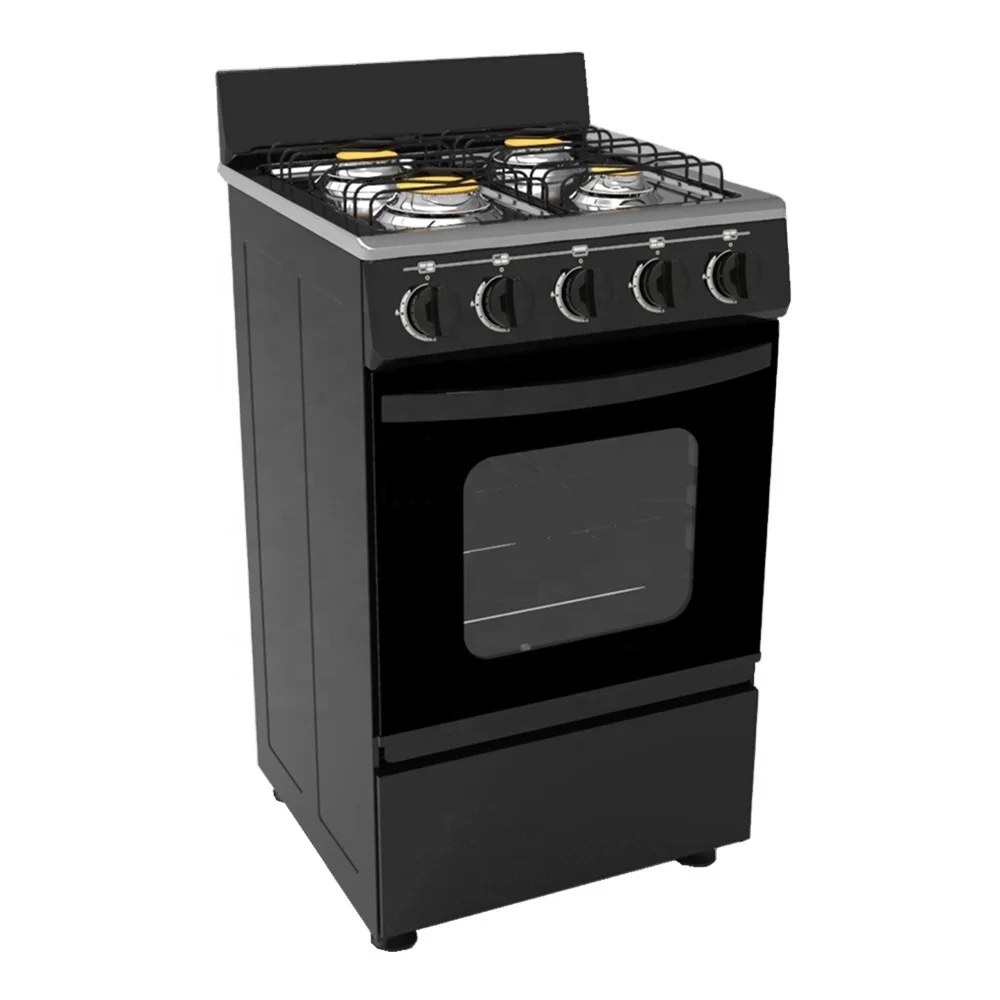 Zhongshan hot sale cheap stand gas cooker oven with 4 brass cap gas bunrers for south American