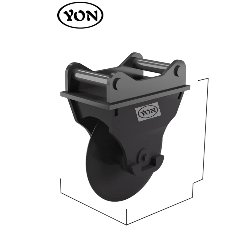 YON attachment Excavator mounted Asphalt Cutter 400mm diameter without mounting plate