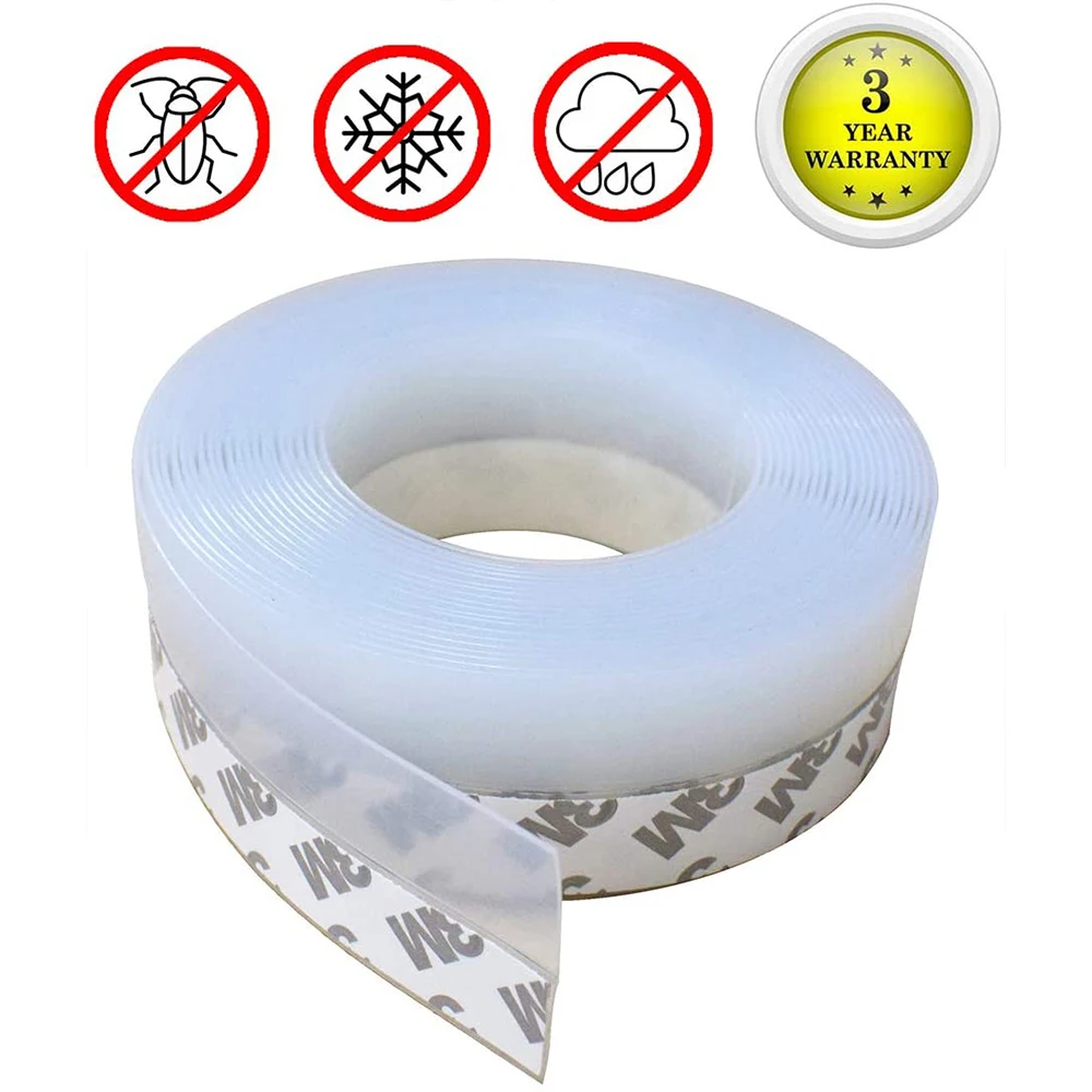 Heat Resistant SIlicone Sealing Strips for Door, Waterproof Windows Bathroom Self-adhesive Seal Strips