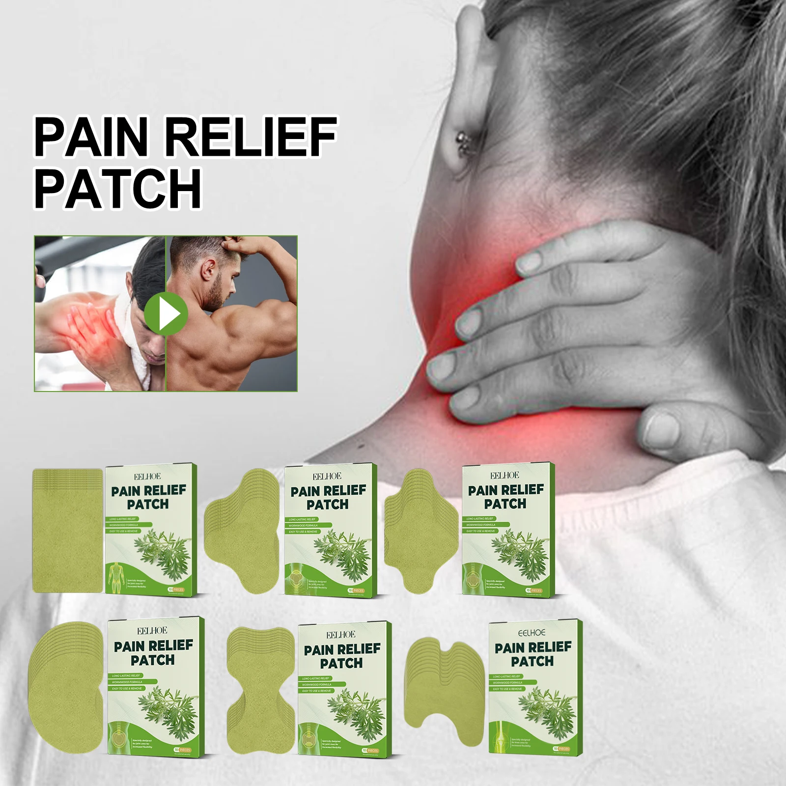 OEM ODM natural ingredient wormwood self-adhesive sports injury wormwood patch knee waist spine joint wormwood patch