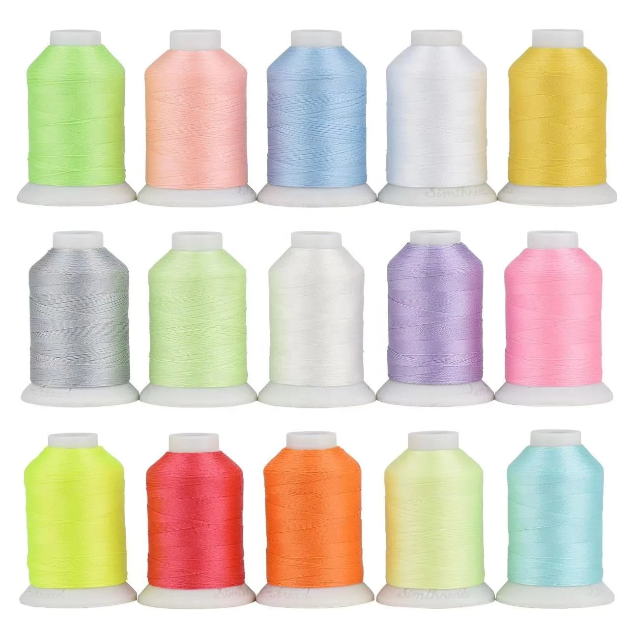 150D/2 luminous absorbent light embroidery thread glow in the dark 1000Y
