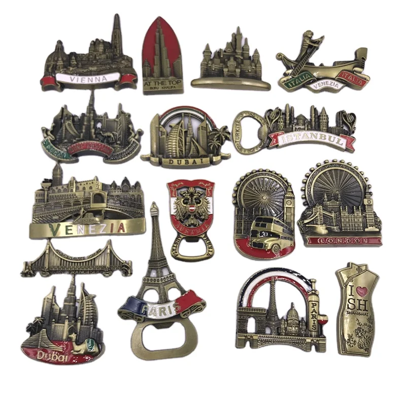 tourist souvenir strong magnets metal magnetic refrigerator sticker fridge magnet for decoration