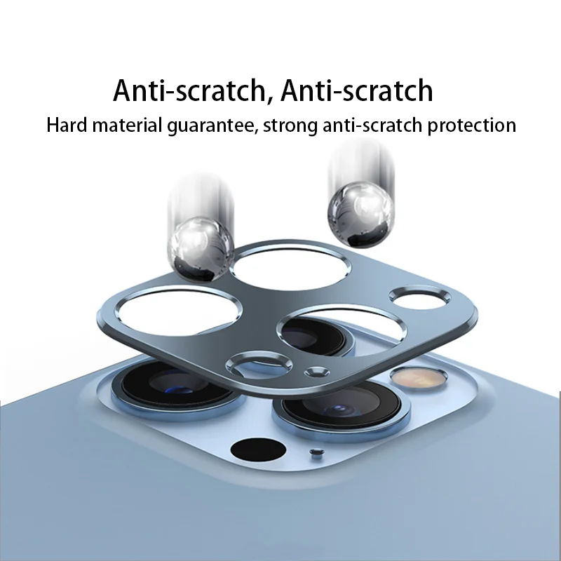 Anti-Scratch Camera Protector HD Clear with Matching Color  For Iphone 13 Pro Max Camera Lens Metal Protector