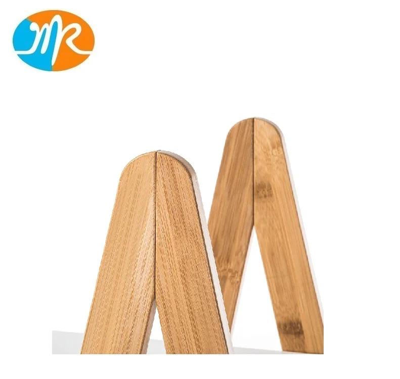 Bamboo Storage Shelf MDF Ladder Shelf  4-Tier rack