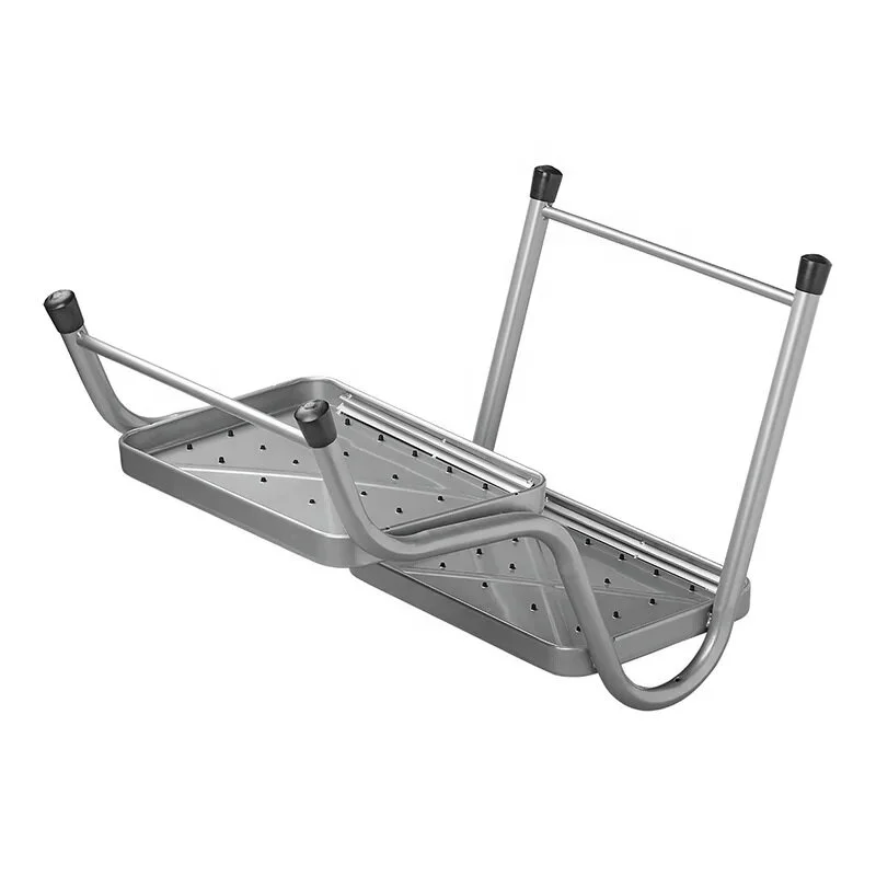 Heavy Duty Two Step Steel Caravan Double Stair Step Stool For Caravan Motorhome