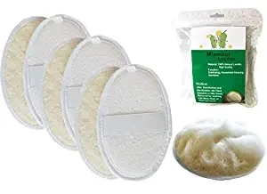 Loofah Face Scrubber | Pack 2 Natural Vegetable Facial Sponges | Reusable Luffa Face Exfoliator| Lufa
