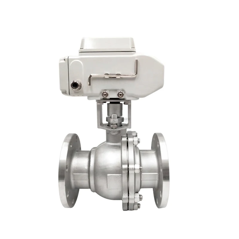 FURUI promotion 2 Way 24VDC 220VAC Flange Type Water Stainless Steel Water Flow Control Motorized Electric Ball Valve Q941F-16P