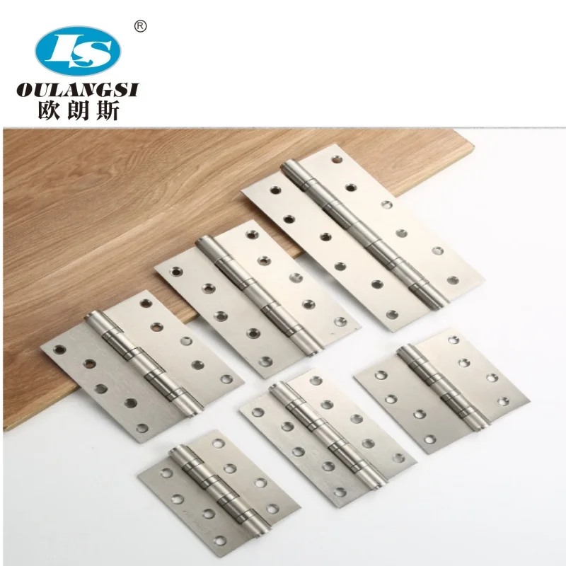 OLS-D42 201 304 Stainless Steel Flat Hinge Black Wooden Door  Hinge Flat Open 4 inch 5 inch 3 inch Window Hinge