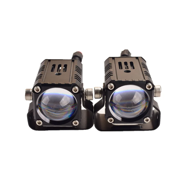 Blue lens cover   X1 PLUS Motorcycle Spotlight LED Projector Lens Motor Auxiliary Headlight LED Mini LED Driving Lamp Fog Light