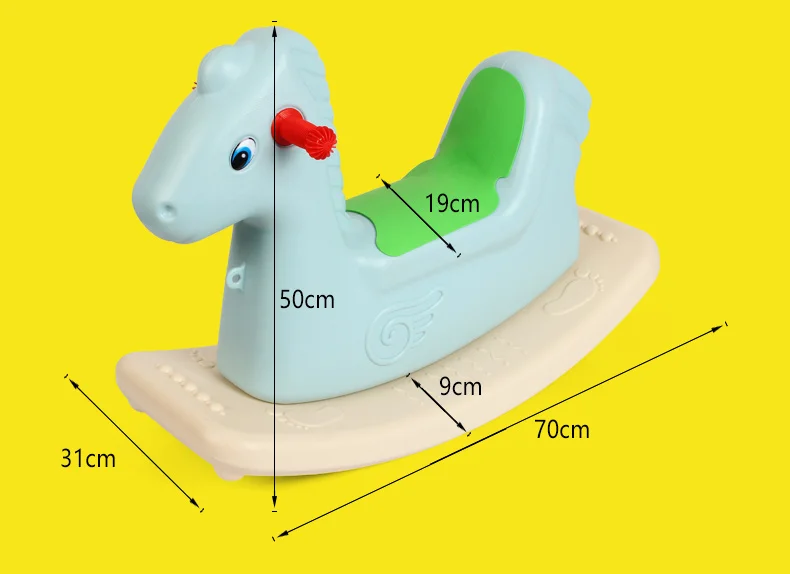 Kids toys plastic horses indoor kids plastic rocking horse toy plastic riding horse