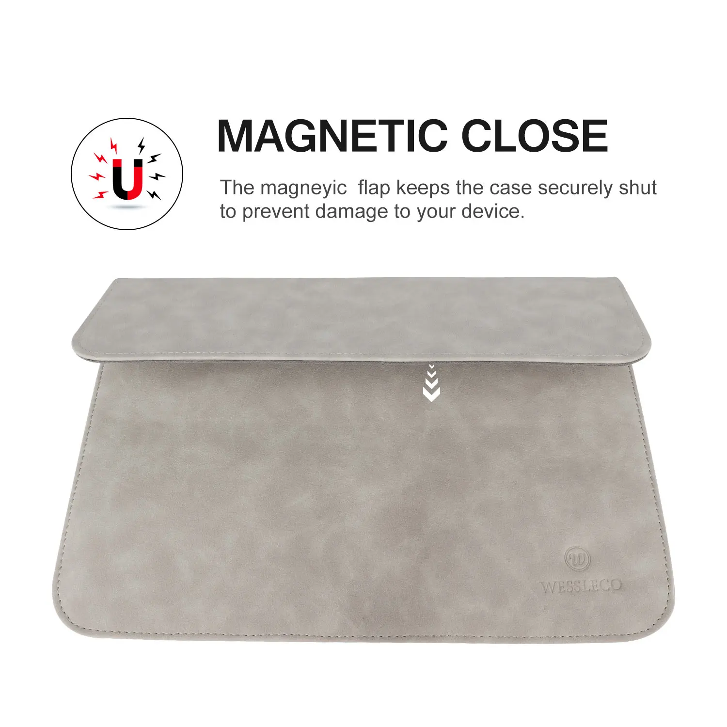 
Wessleco waterproof custom Slim fashion pu leather laptop sleeve for Macbook Pro 13 Laptop Sleeve 